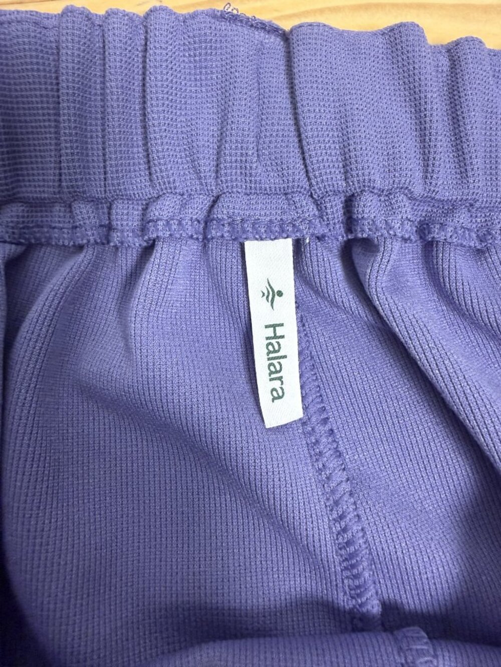 Halara Flex High Waisted Pocket Wide Leg Waffle Work Pants Mellow Purple Size L - Picture 2 of 3